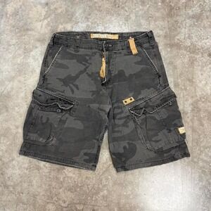 Zoo York Gray Camo Tactical Y2K Cargo Shorts Size 30